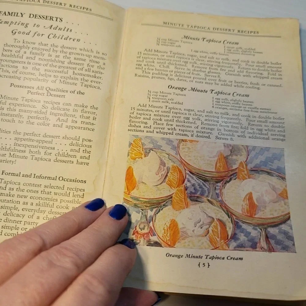 Vintage 1929 Cook Book A Cooks Tour Minute Tapioca